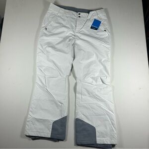 Columbia Omni-Tech Ski Pants Snowboard Women White Size XL Outdoors NWT